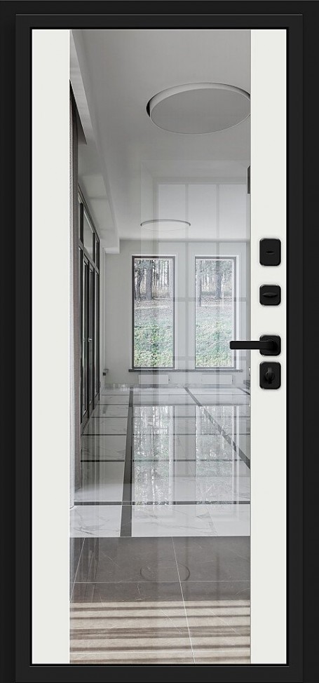 Входная дверь Матрикс-3, цвет: Total Black/Off-white
