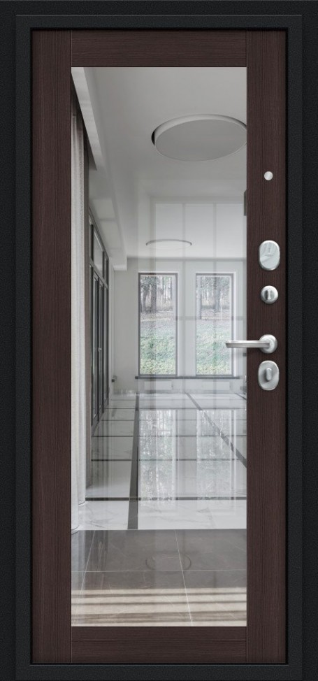 Входная дверь Флэш 119.Б15, цвет: Букле черное/Wenge Veralinga