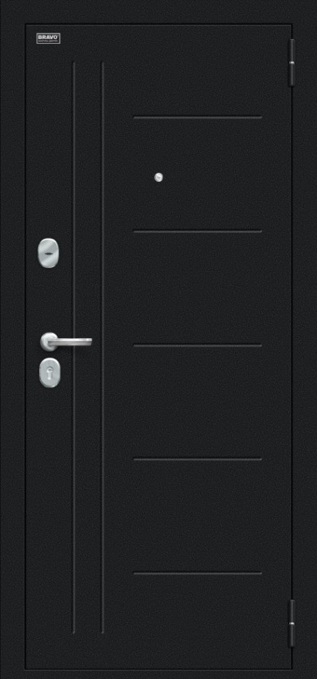 Входная дверь Проф, цвет: Букле черное/Bianco Veralinga