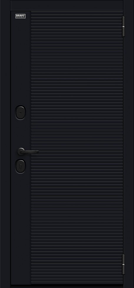 Входная дверь Джет-3, цвет: Total Black/Snow Melinga