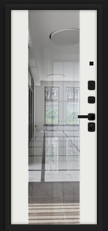 Optim Z-2 Нео Зеркало, цвет: Муар черный/Белый