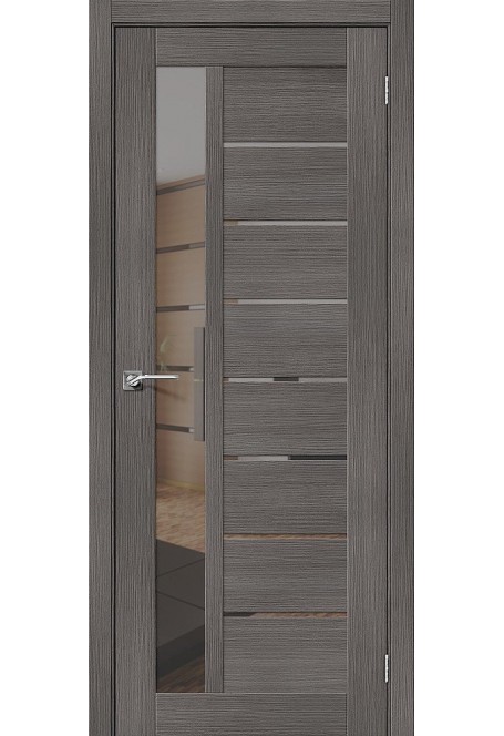 Межкомнатная дверь с экошпоном Порта-27, цвет: Grey Veralinga