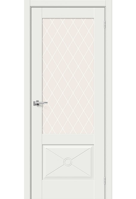 Межкомнатная дверь Прима-13.Ф2.0.0, цвет: White Matt